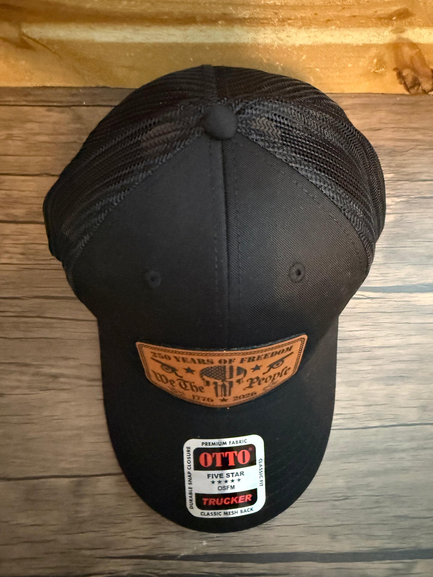 Otto America 250 Anniversary Skull flag trucker cap.
